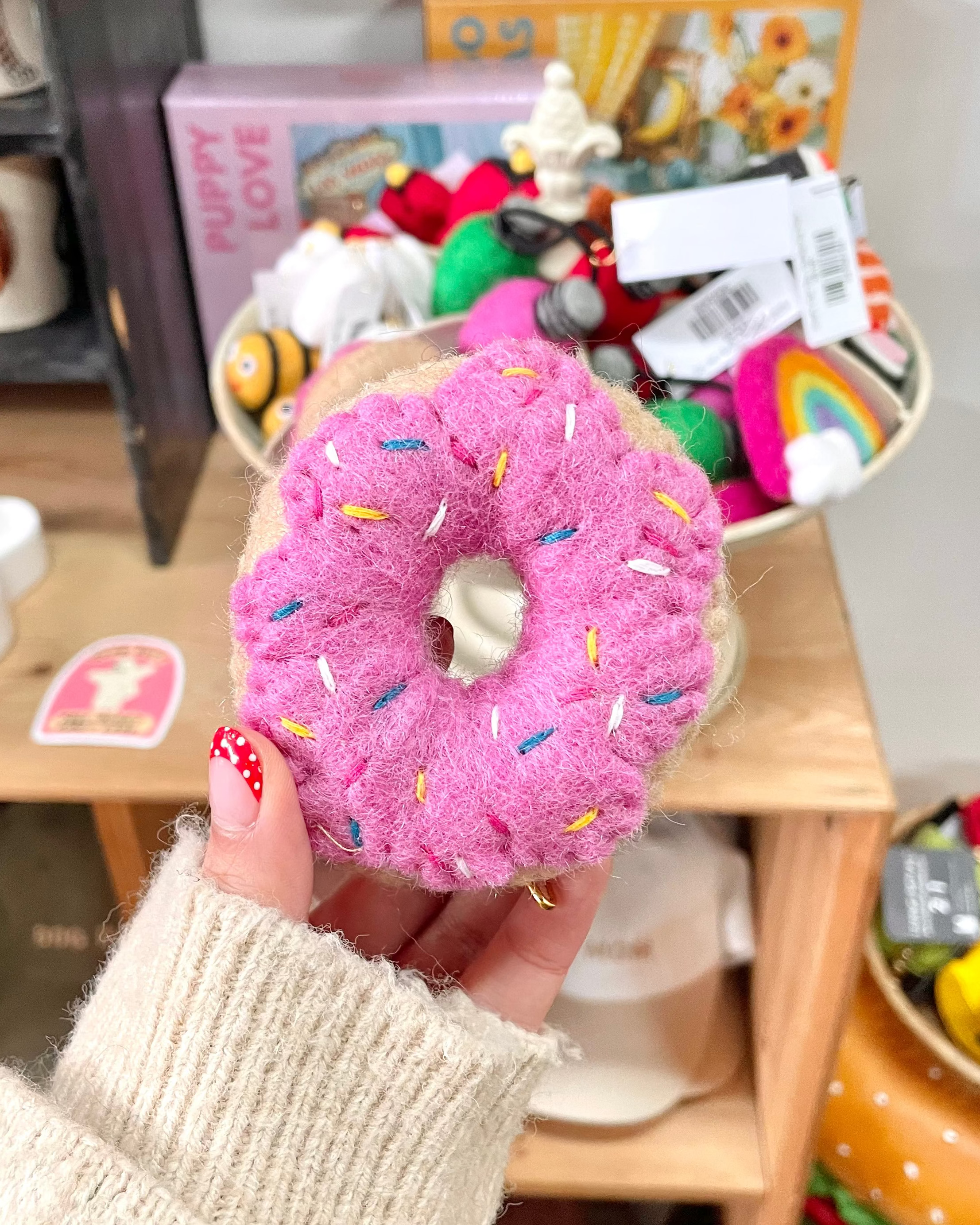 Strawberry Donut Cat Toy