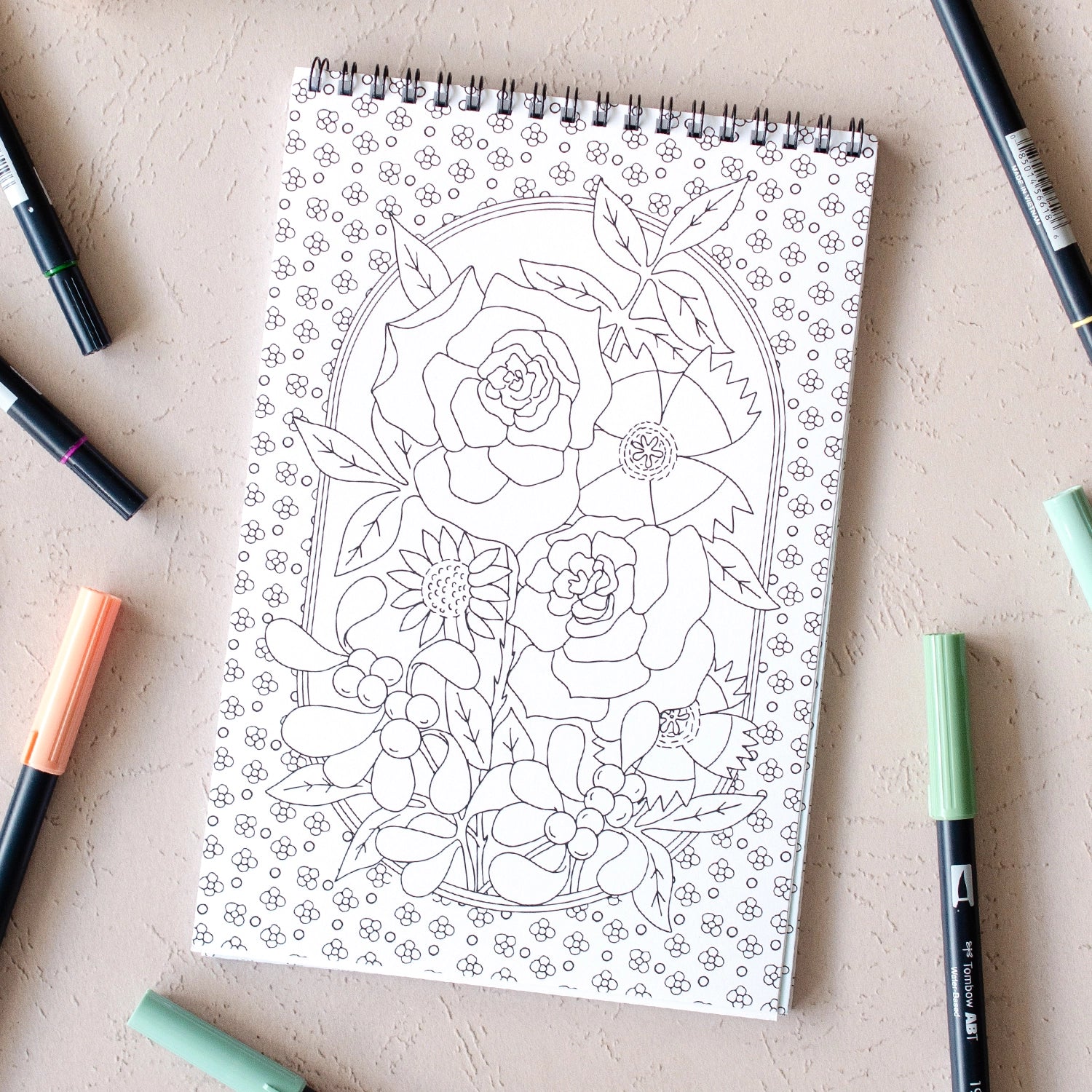 Wildflowers Premium Coloring Book