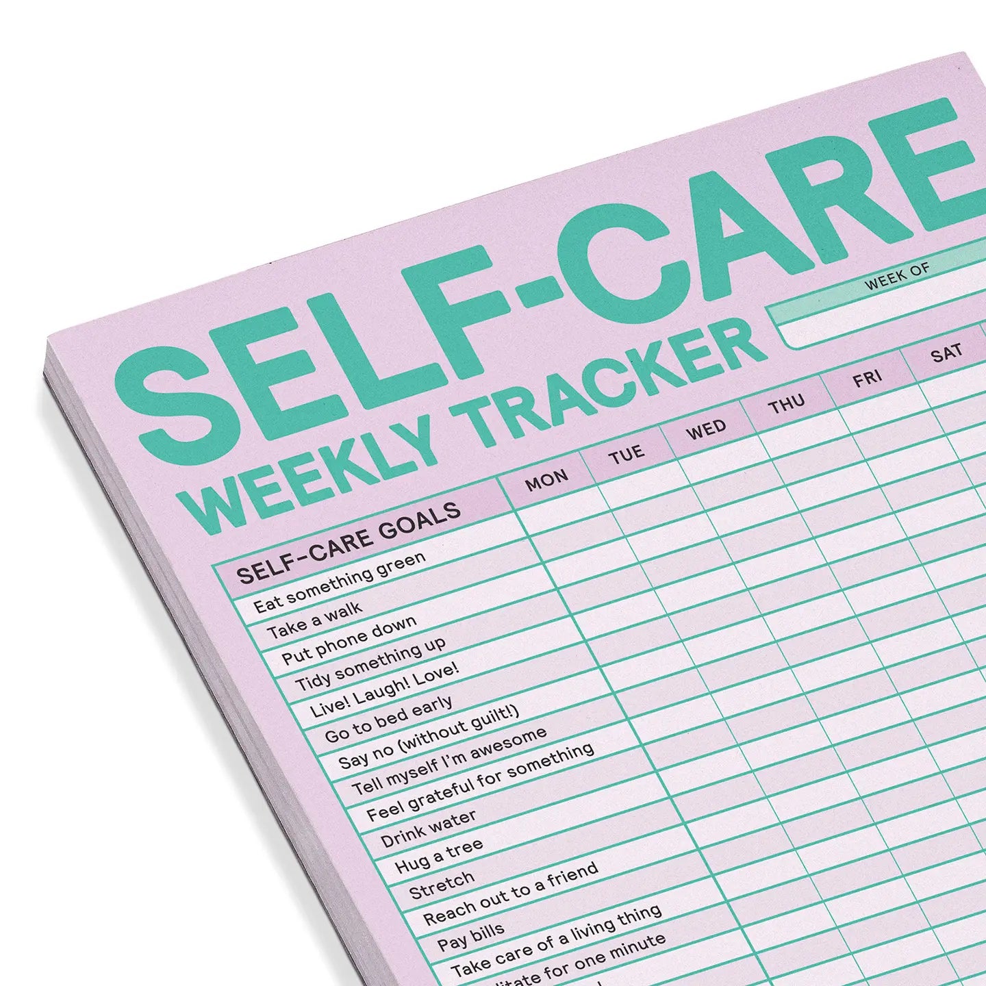 Self-Care Weekly Tracker Notepad