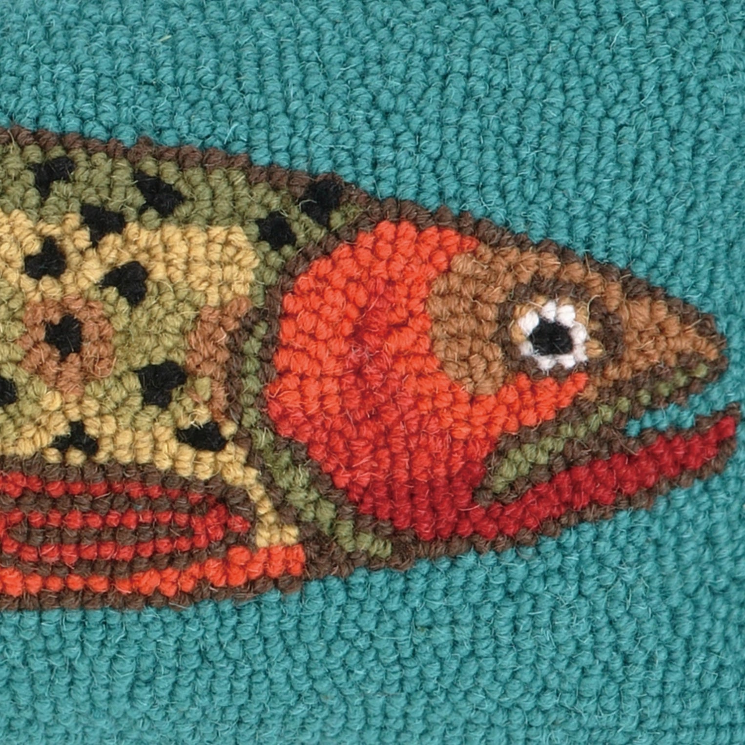 Trout Wool Hook Pillow