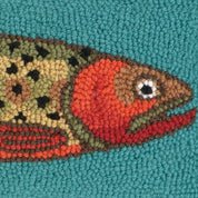 Trout Wool Hook Pillow