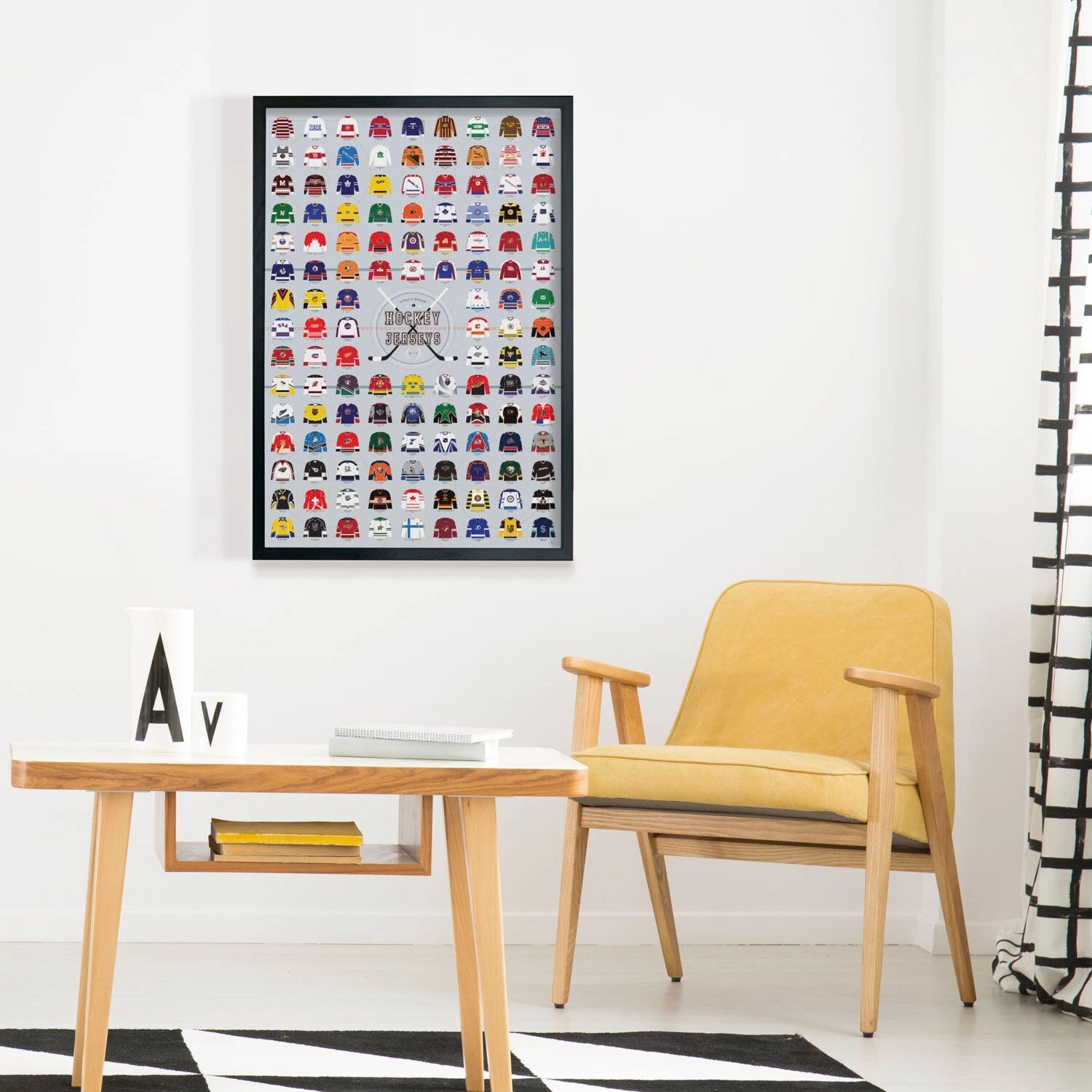 Visual Compendium of Hockey Jerseys Art Print - 36"x24"