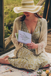 Lavender Bunch Embroidered Journal Notebook