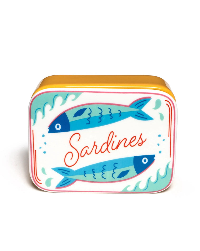 Ceramic Trinket Container - Sardines
