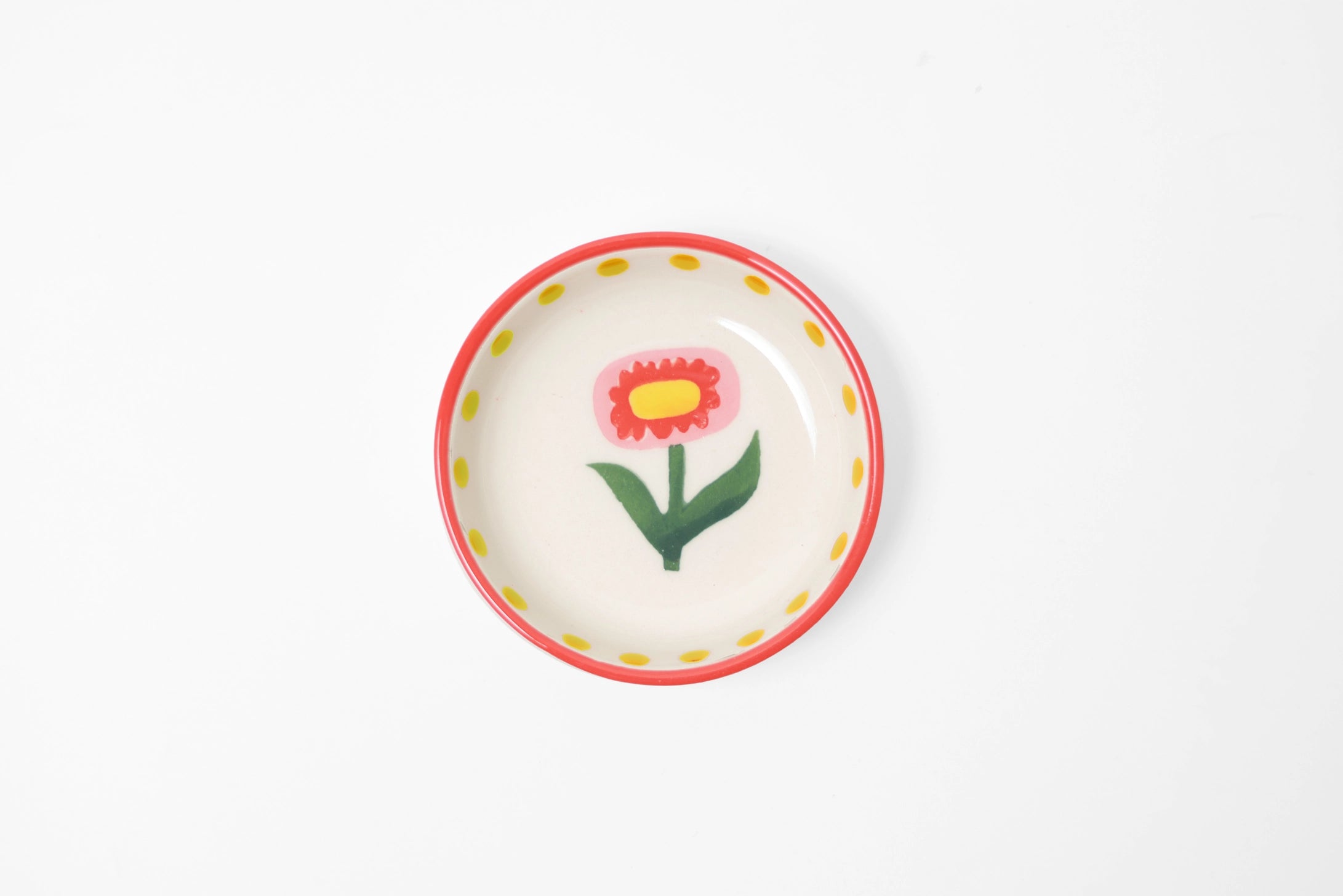 Small Ceramic Trinket / Ring Dish - Sunflower
