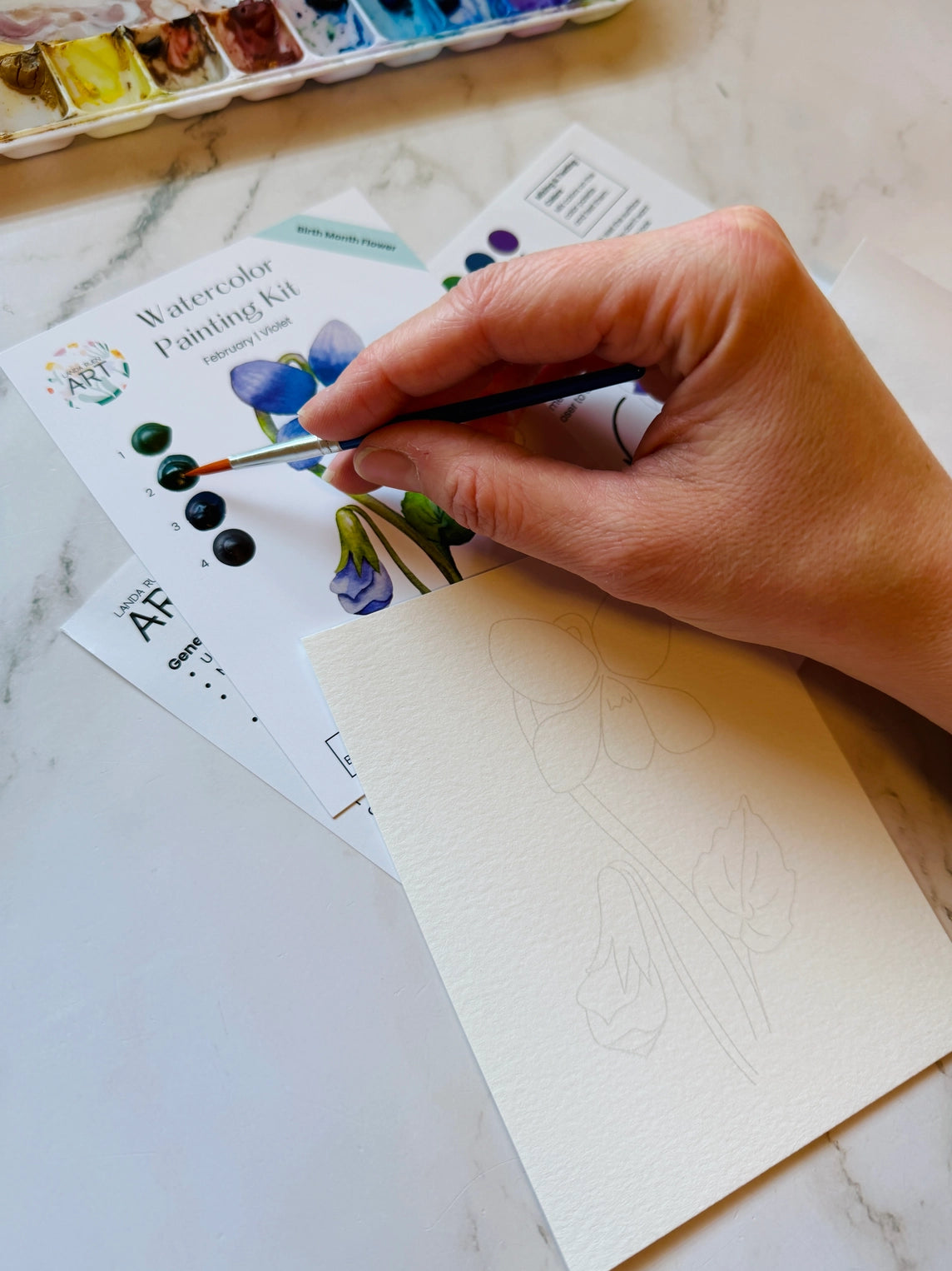Violet Mini Watercolor Kit