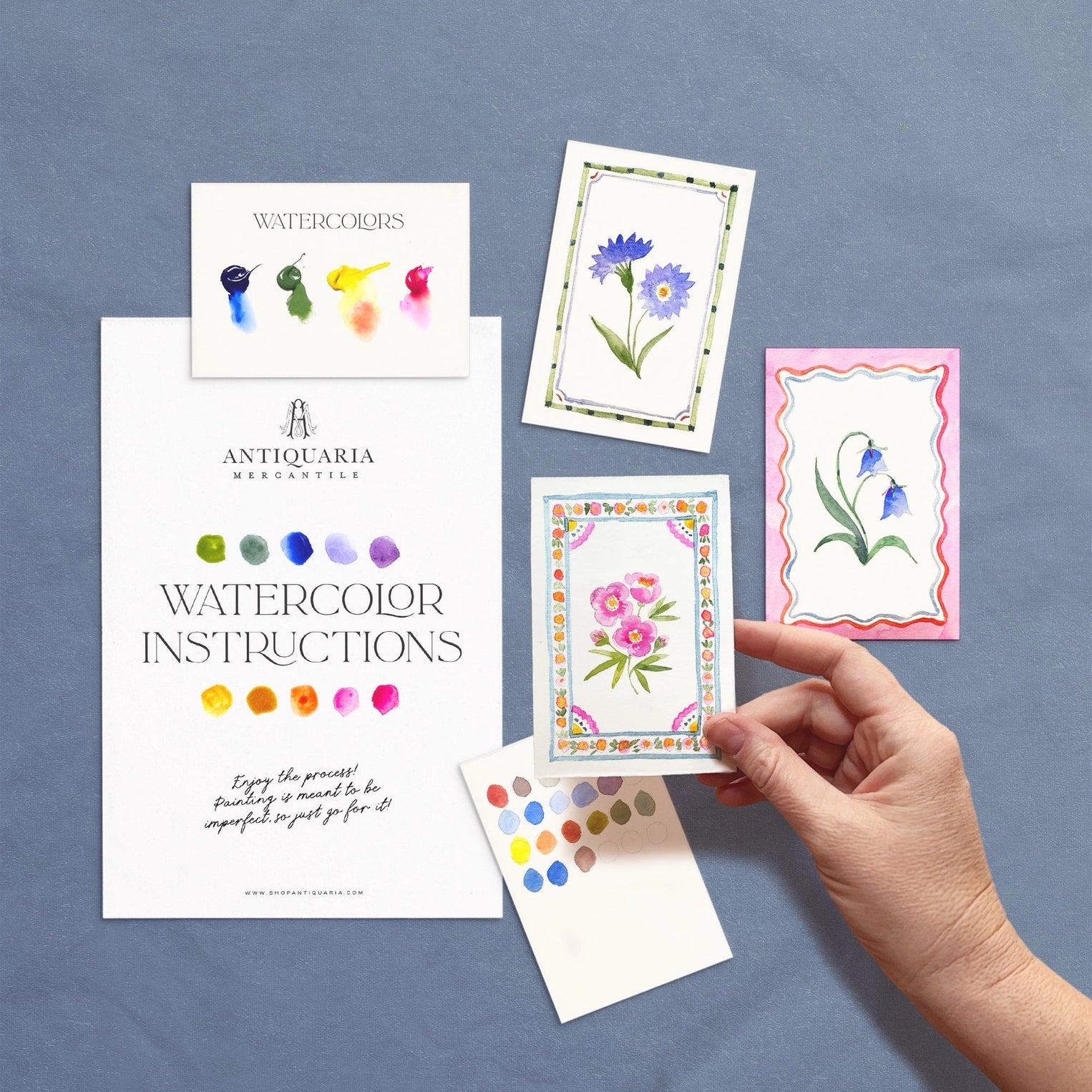 Mini Watercolor Painting Kit : Flowers