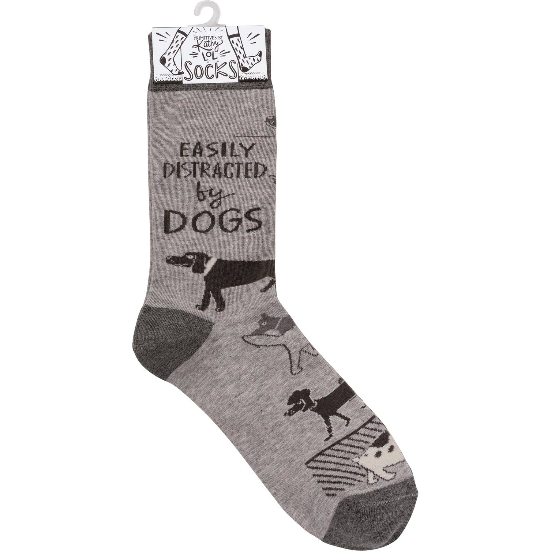 Easily Distracted By Dogs Socks