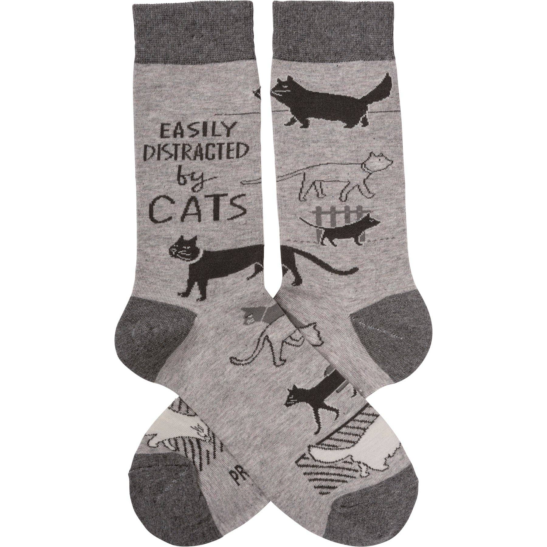 Easily Distracted By Cats Socks