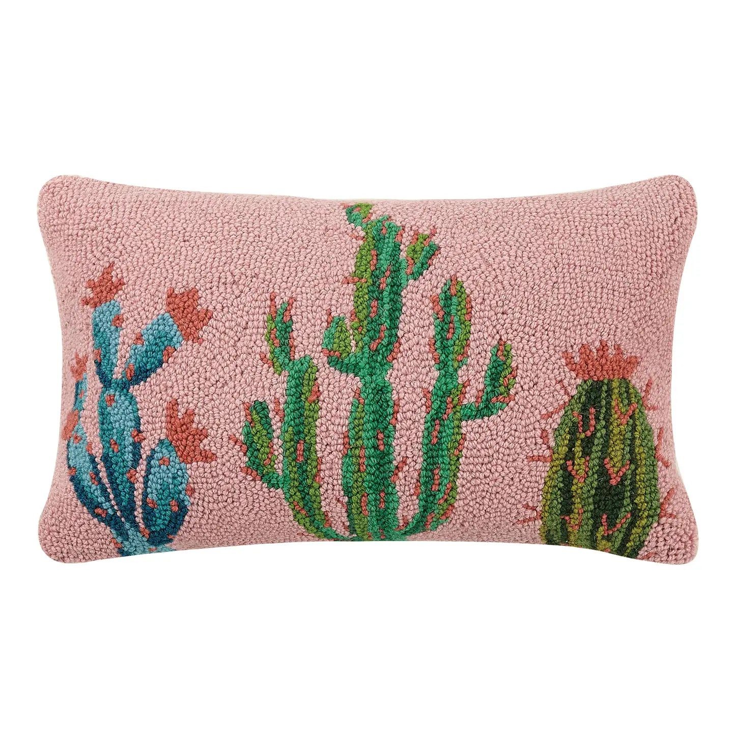 Cactus Wool Hook Pillow (12"x20")