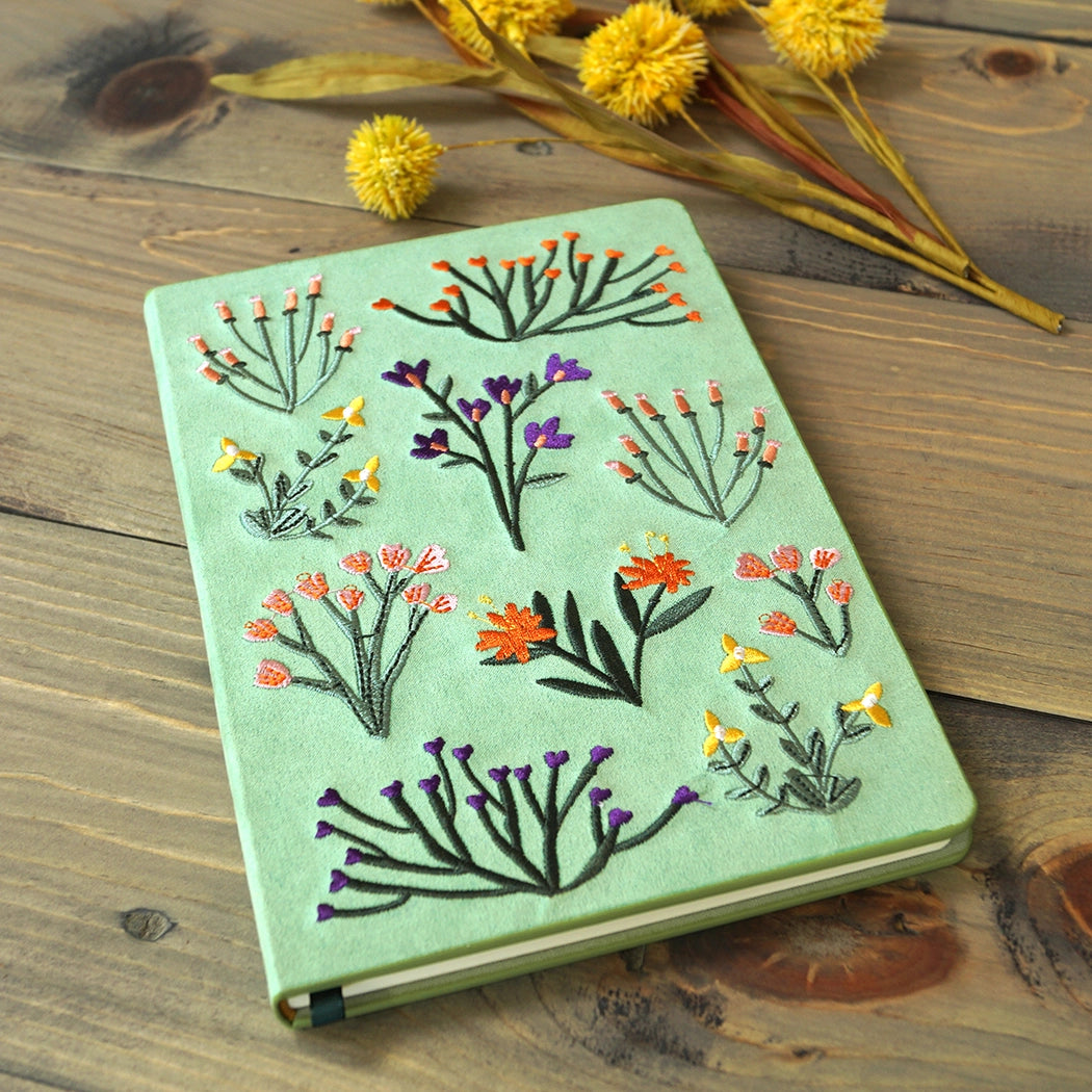 Floral Blooms Embroidered Journal Notebook