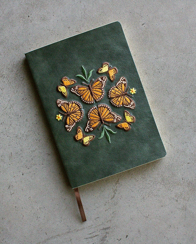 Butterfly Dance Embroidered Journal Notebook