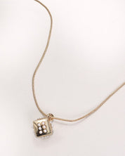 Dice Gold Charm Necklace