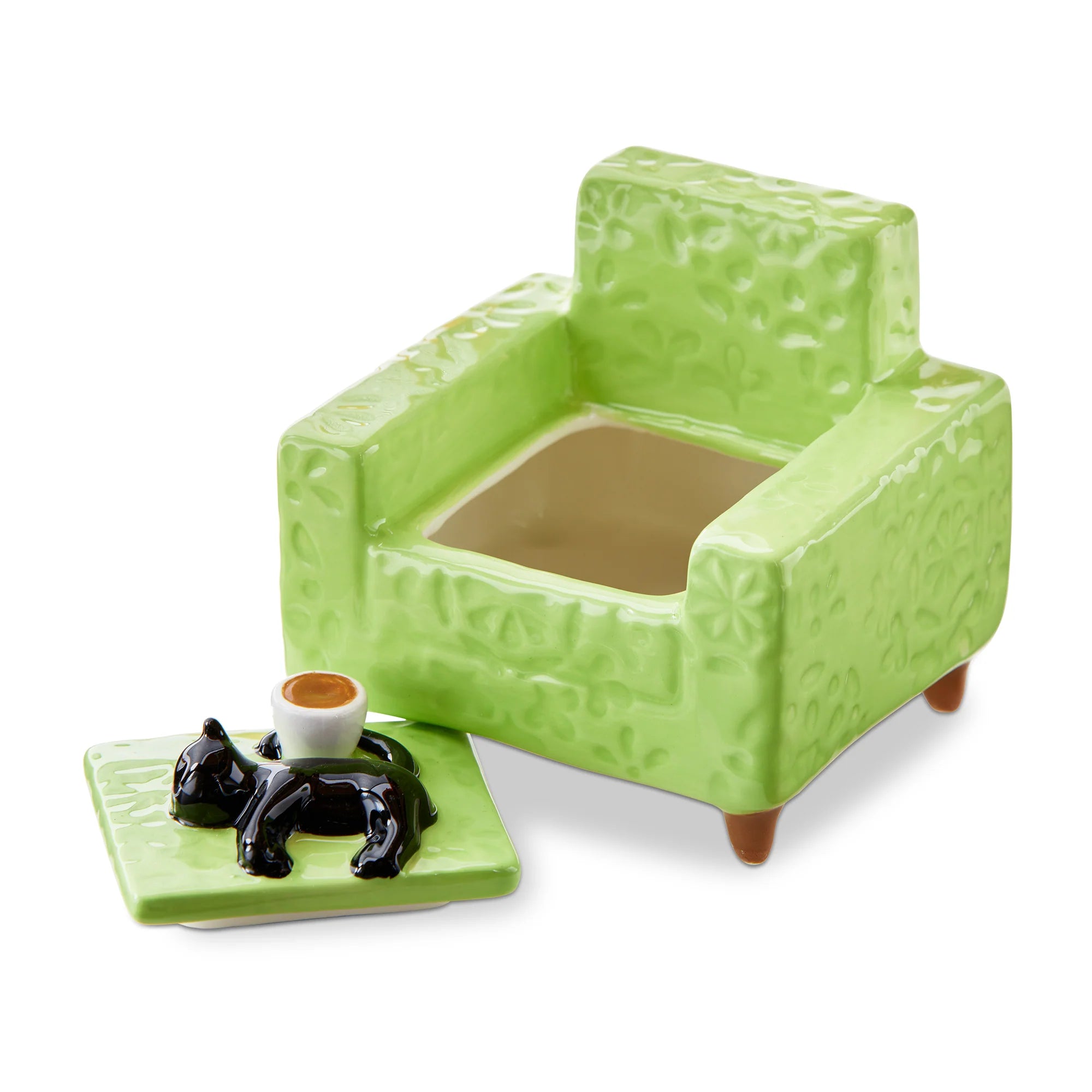 Lounging Cat Chair Trinket Box