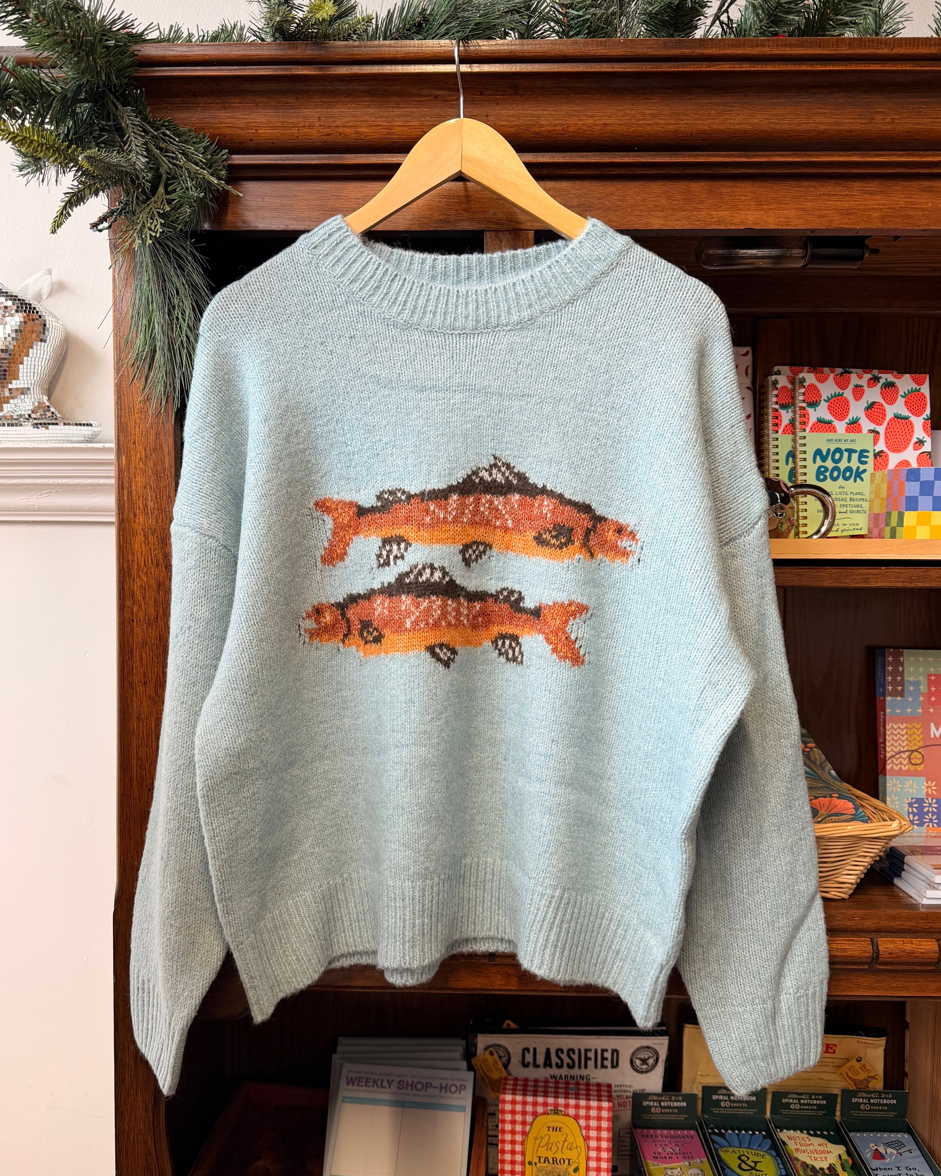 Trout Knit Sweater - Light Blue