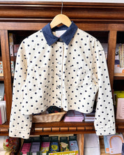 Cropped Polka Dot Navy/Cream Jacket