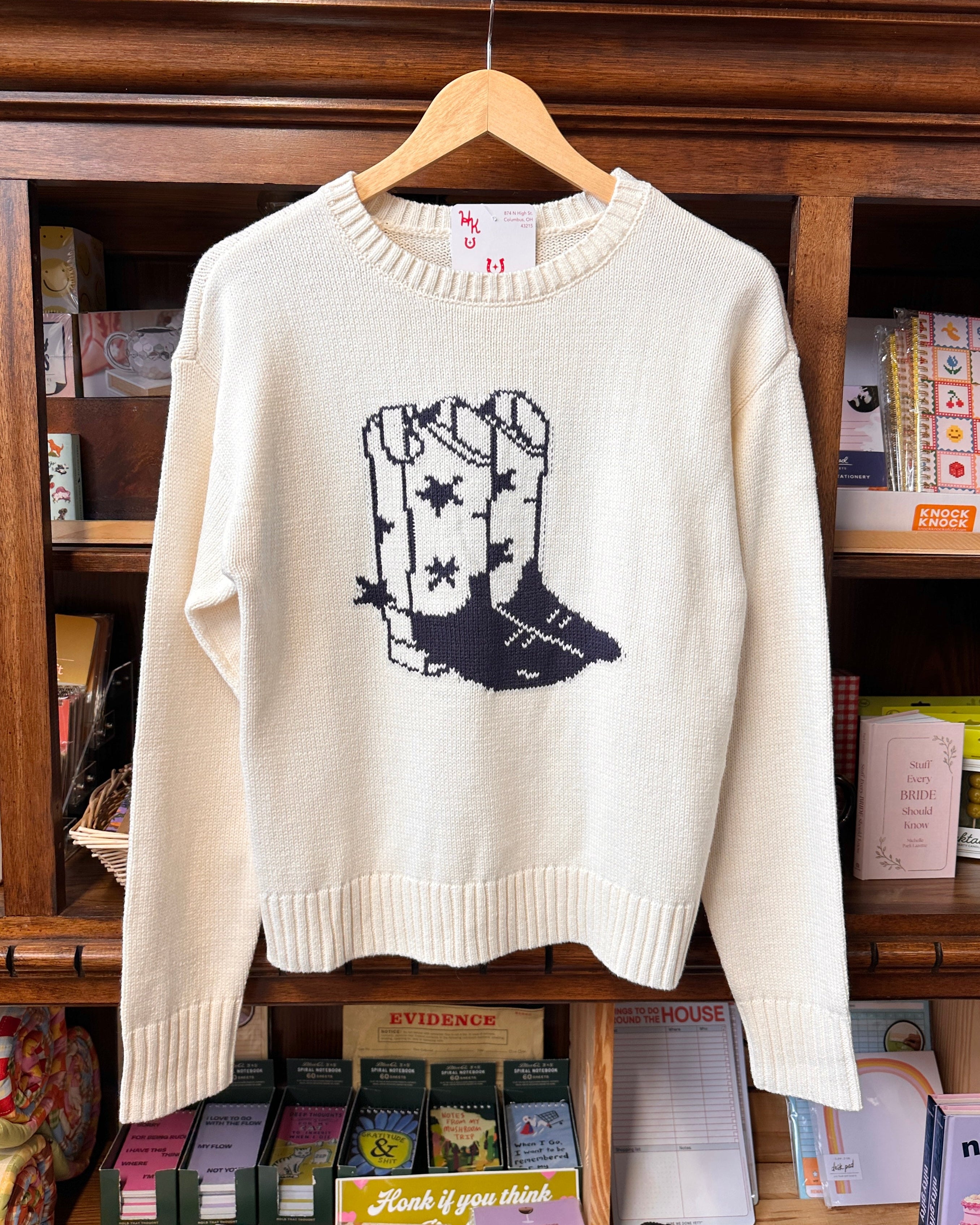 Cowboy Boots Knit Sweater