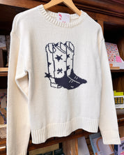 Cowboy Boots Knit Sweater
