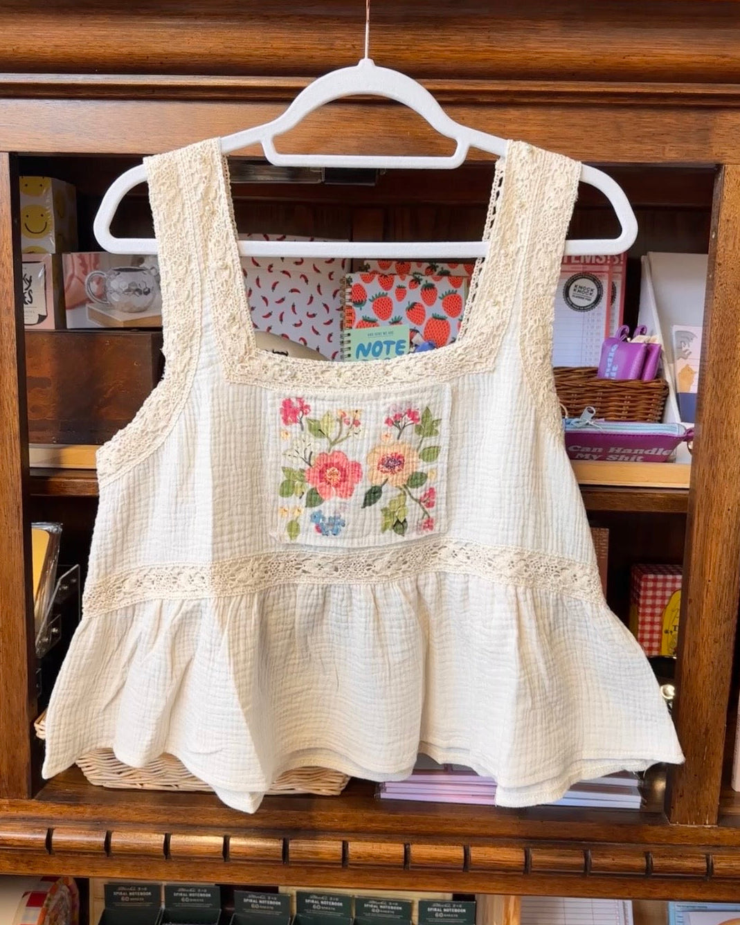 Square Neck Floral Print Babydoll Top