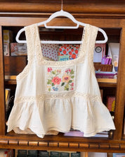 Square Neck Floral Print Babydoll Top