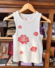 Roses Waffle Knit Tank Top