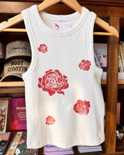 Roses Waffle Knit Tank Top