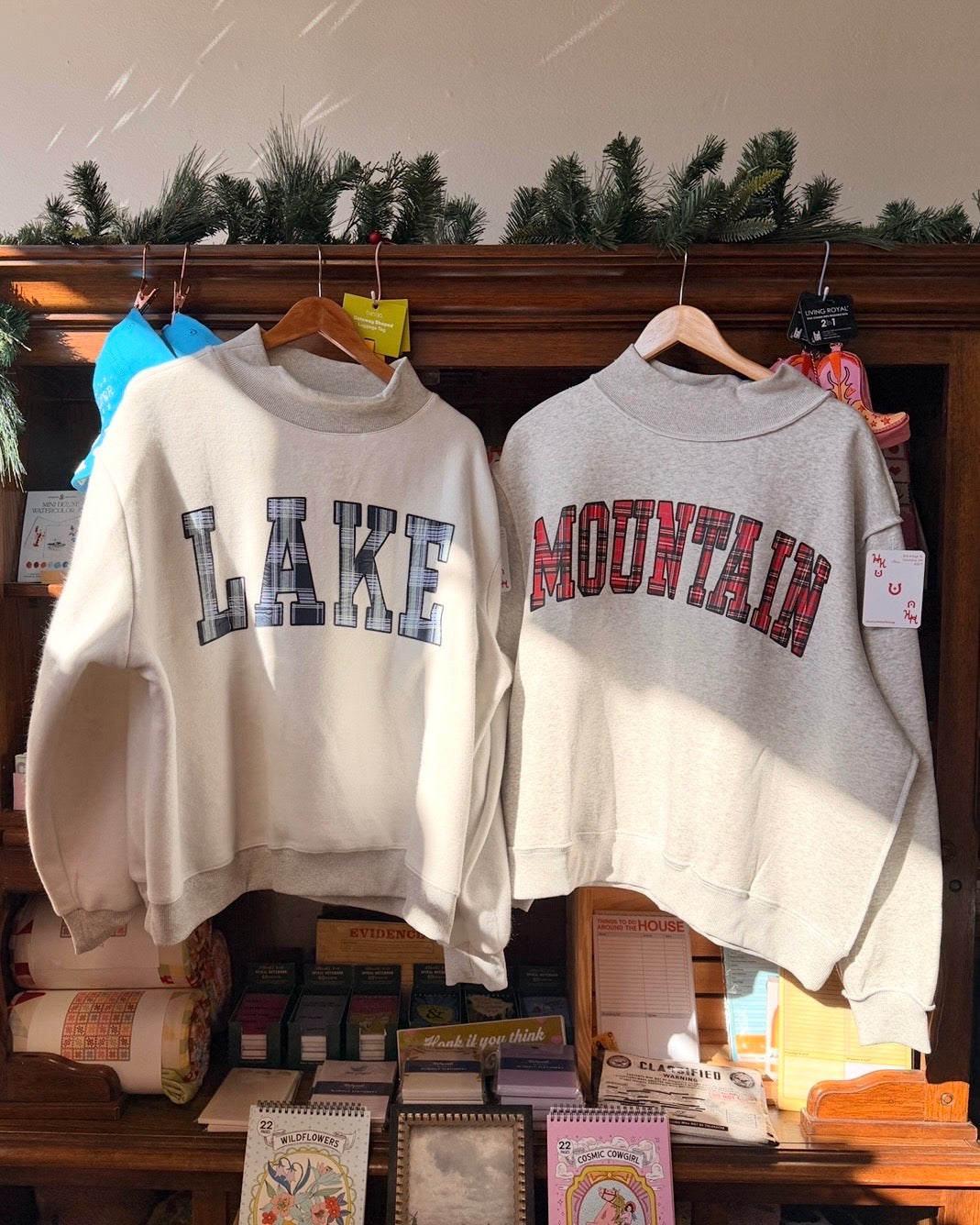 Mountain + Lake Reversible Mockneck Sweatshirt