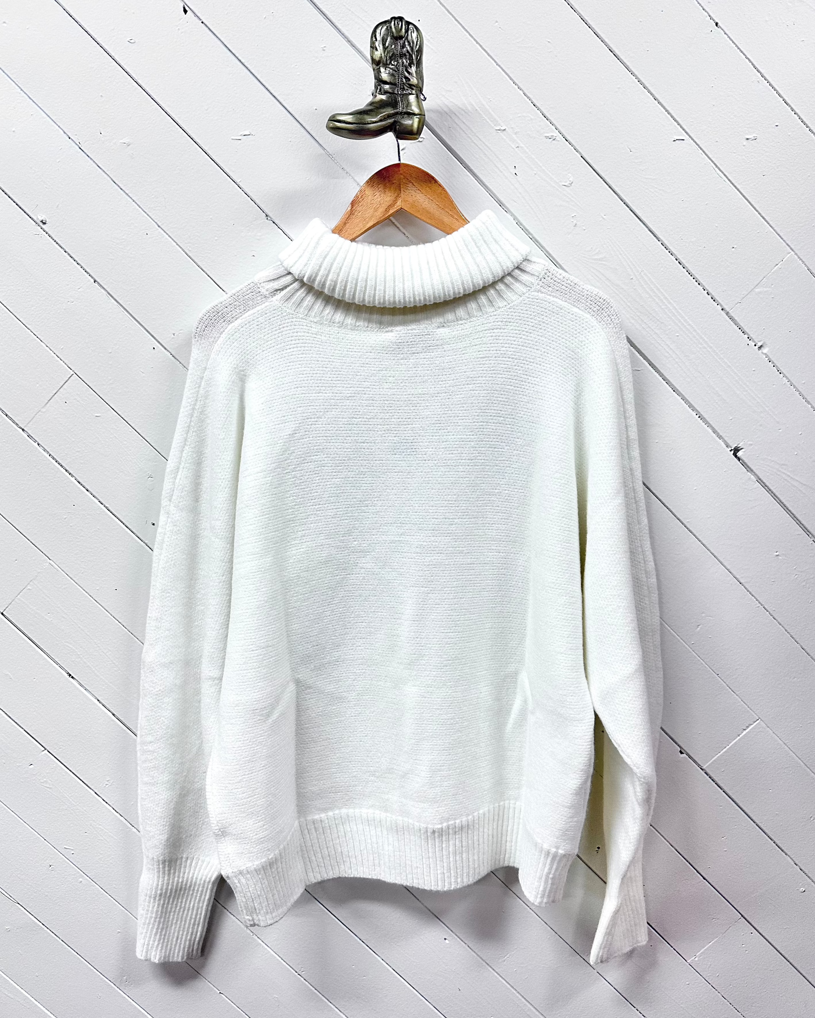 Fa La La La La! Knit Sweater - White