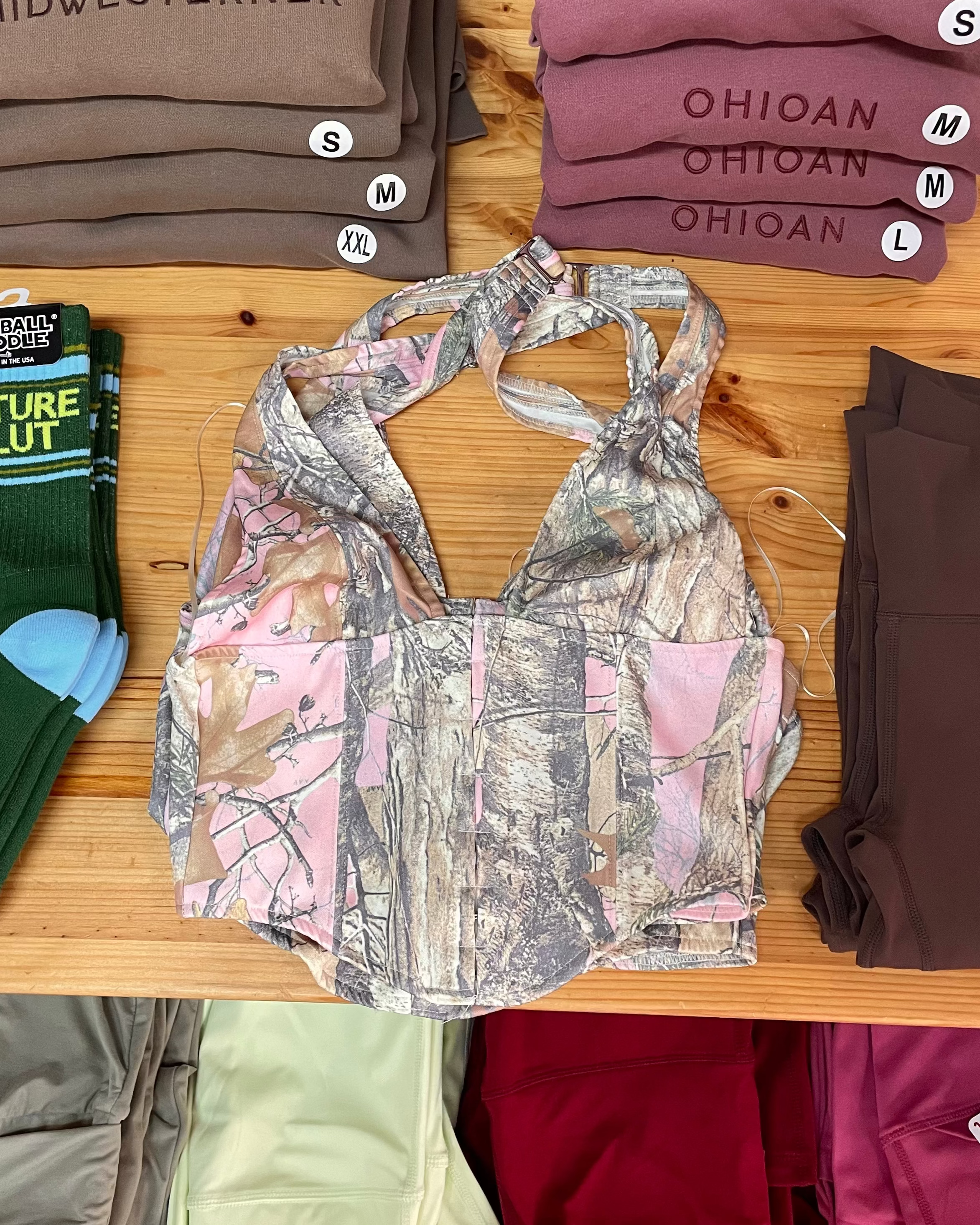 Pink Camo Corset Top