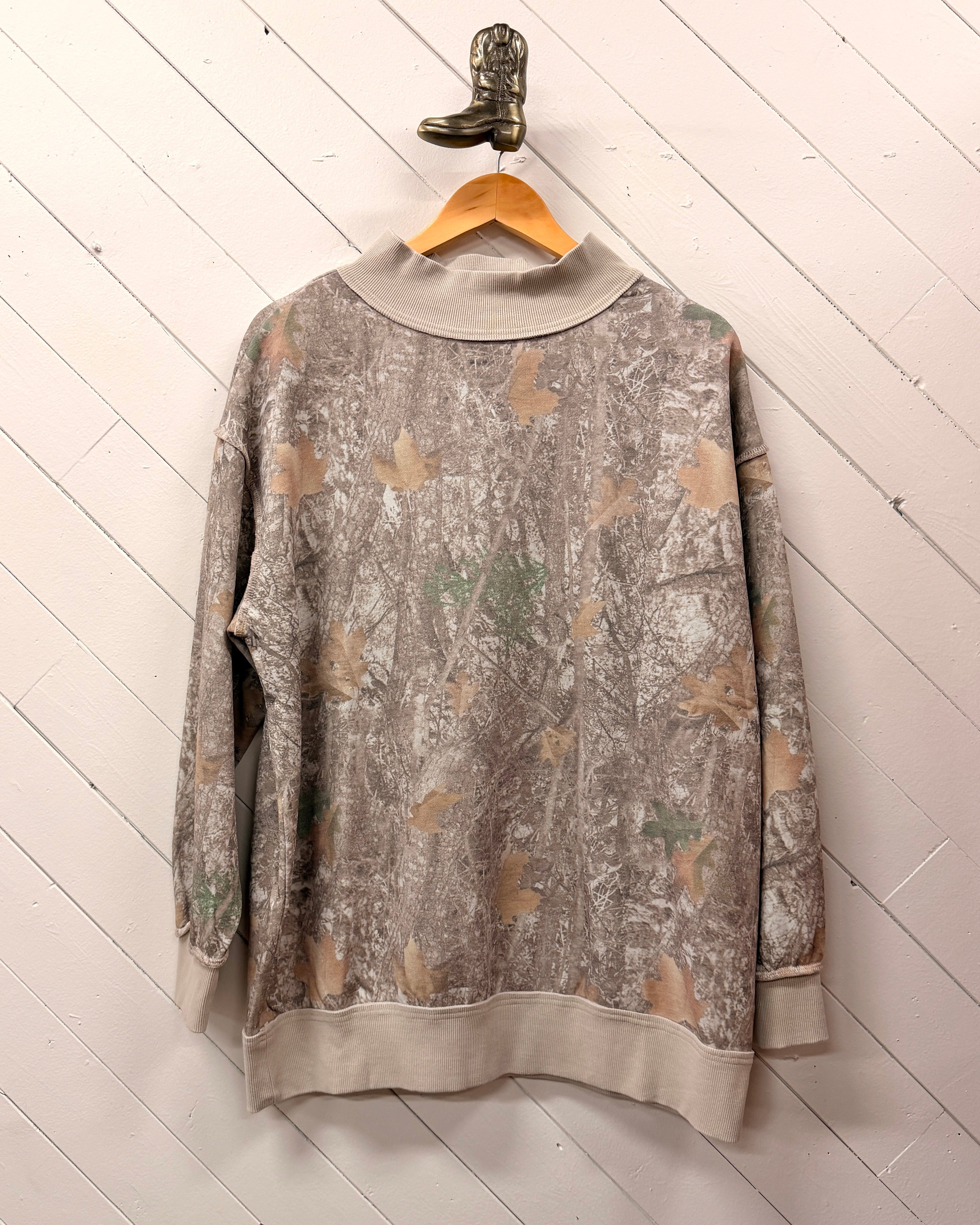 Camo Mockneck Sweatshirt