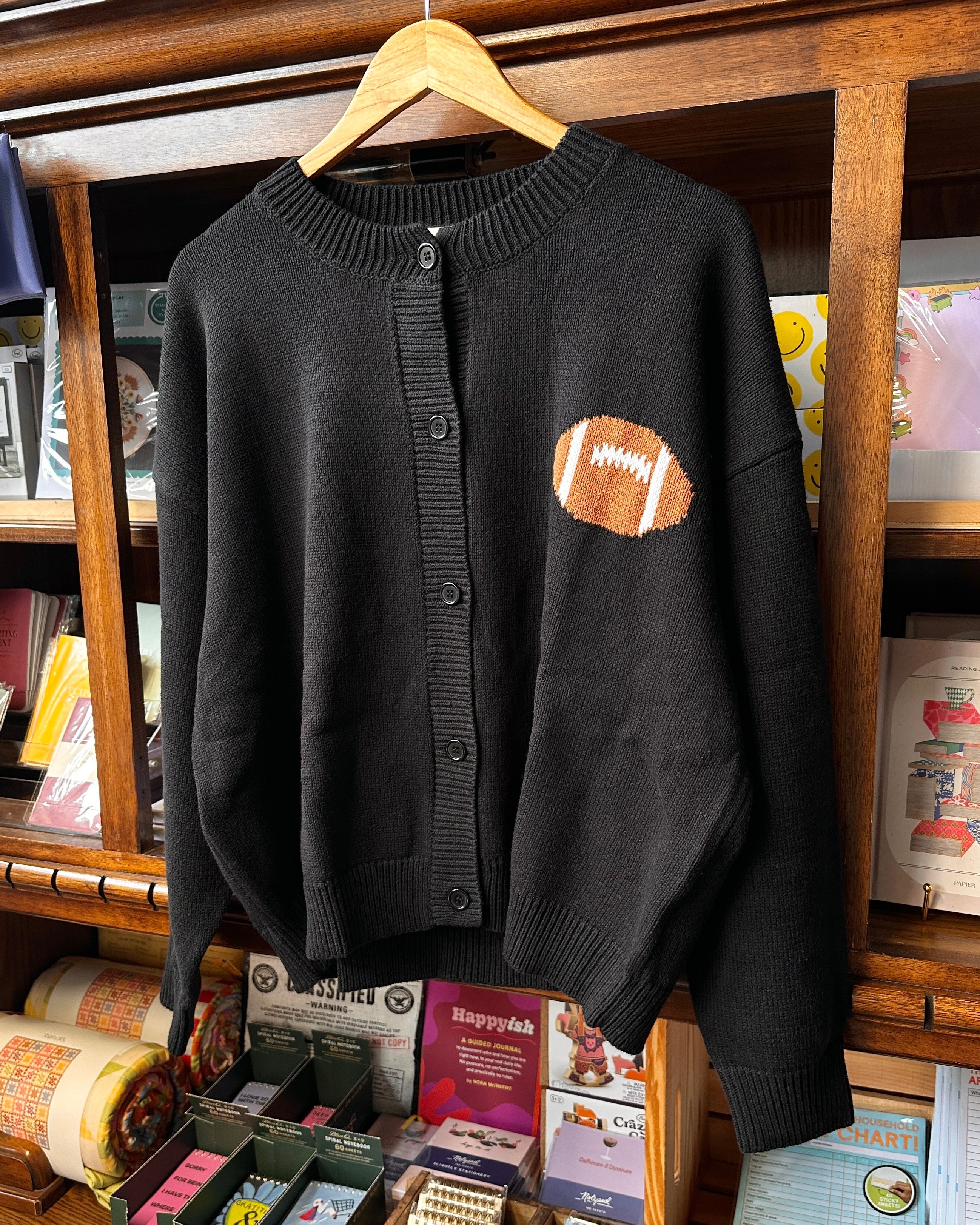 Football Knit Cardigan