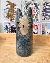 Cat Vase - Blue