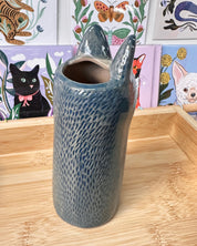 Cat Vase - Blue