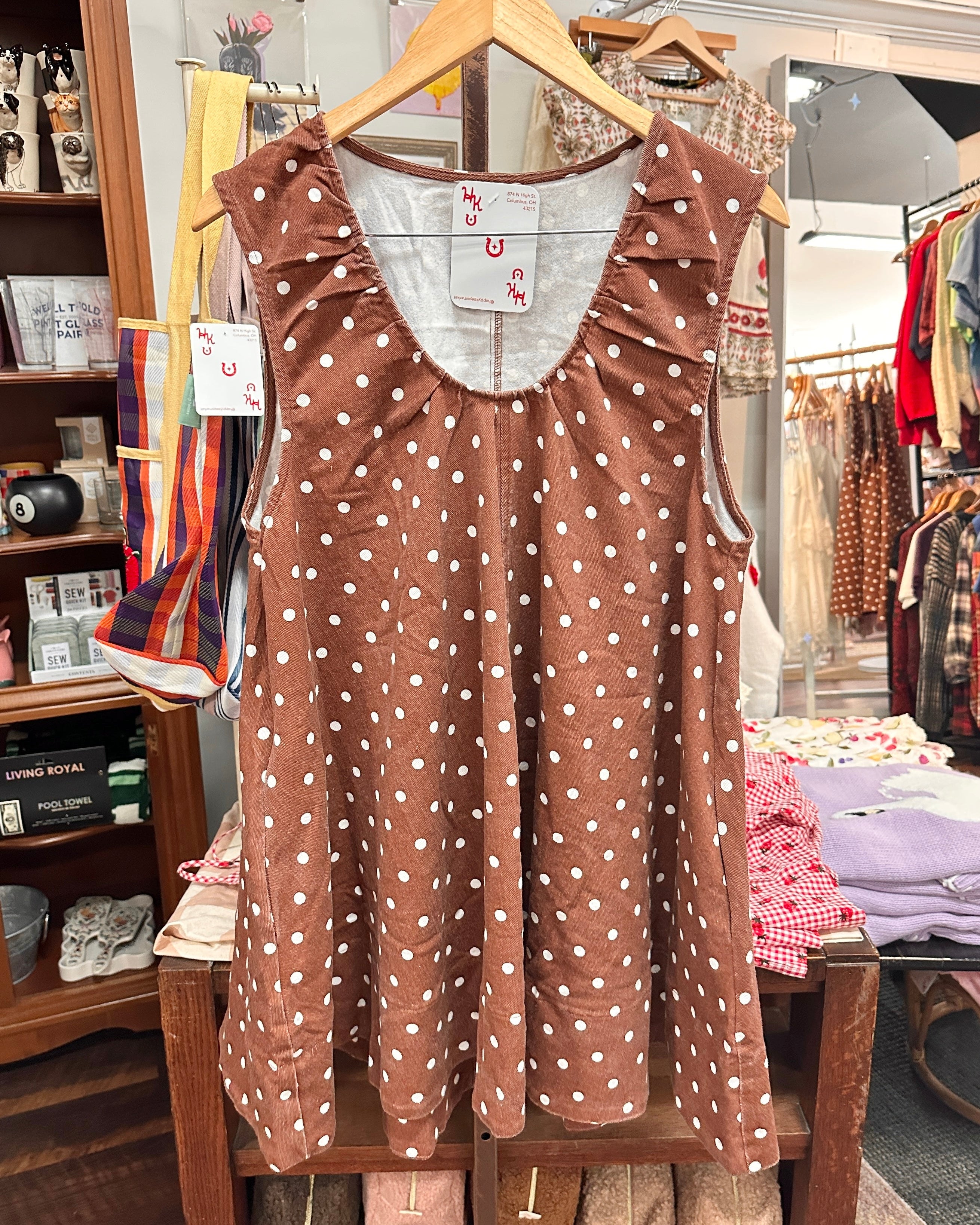 Brown Polka Dot Dress