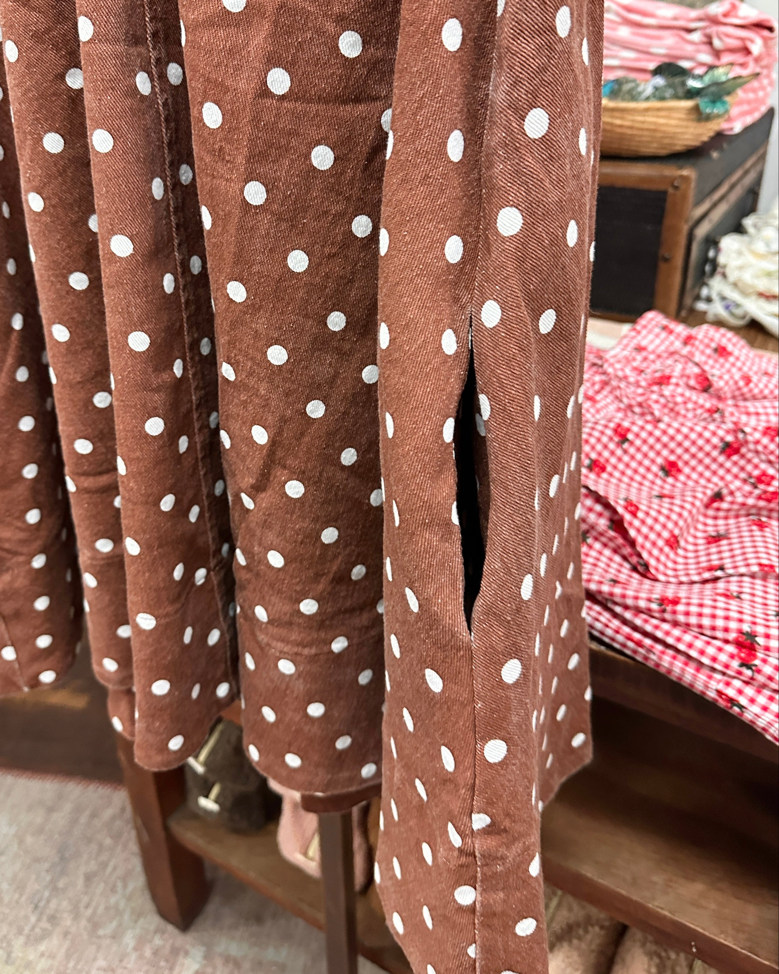 Brown Polka Dot Dress
