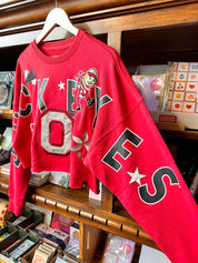 Buckeyes Embroidered Icons Cropped Sweatshirt