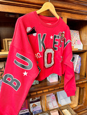 Buckeyes Embroidered Icons Cropped Sweatshirt