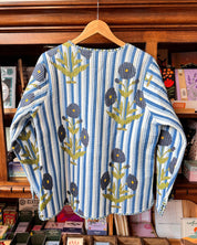 Floral Striped Quilted Jacket