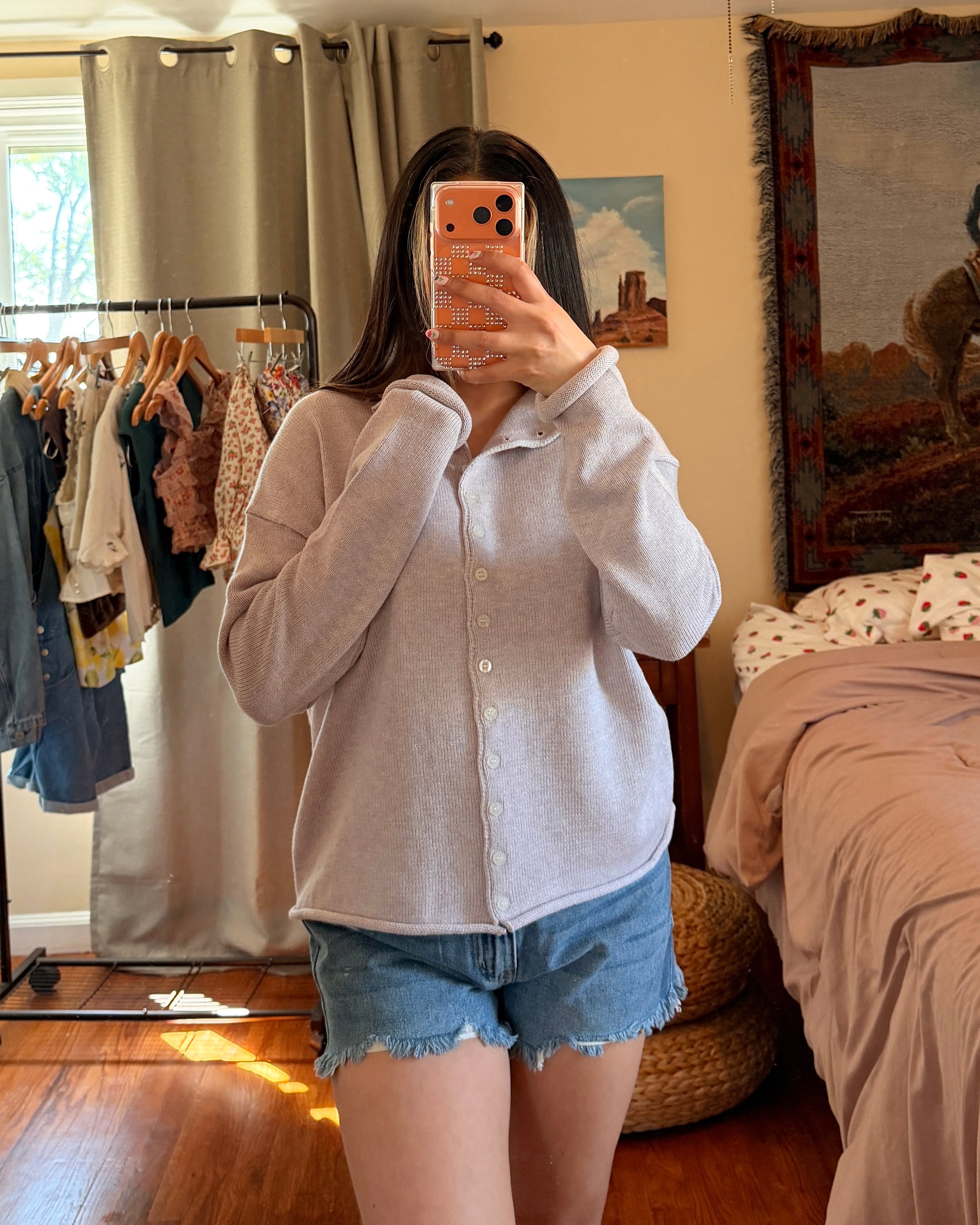 Knit Cardigan - Lavender