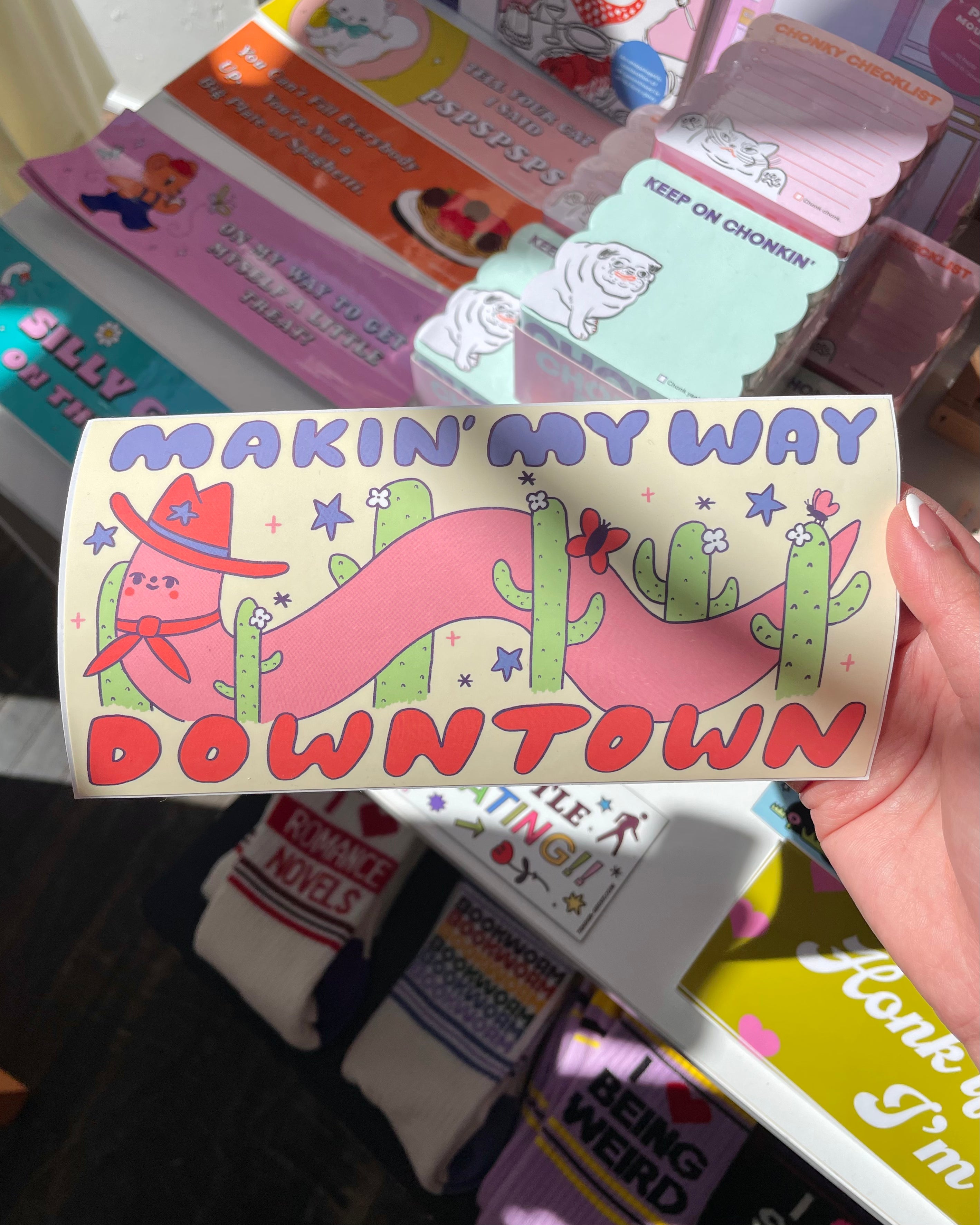 Makin' My Way Downtown Bumper Sticker