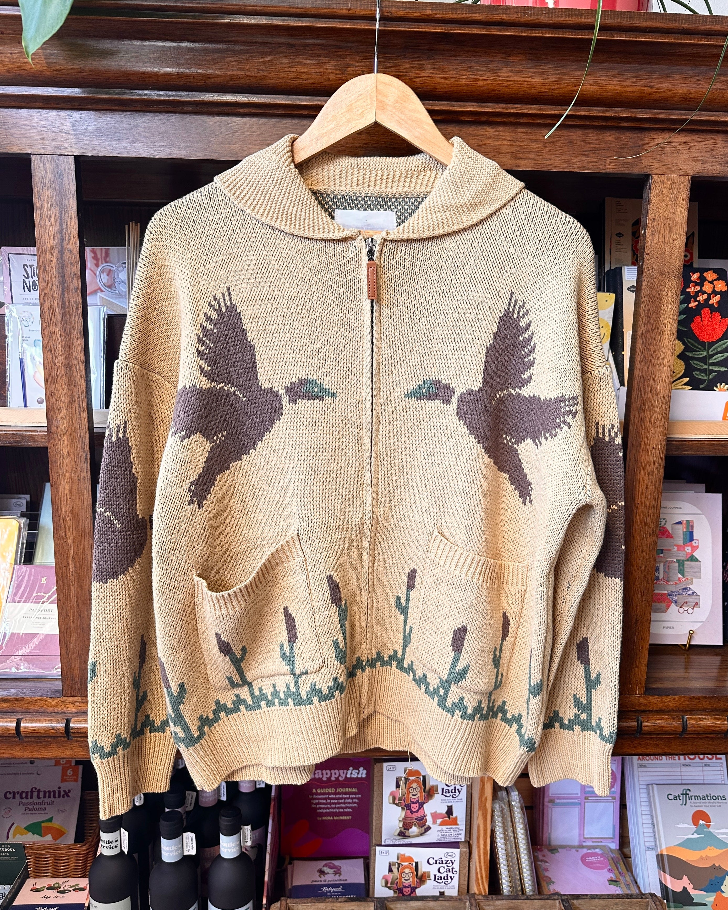 Desert Bird Zip Cardigan