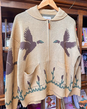Desert Bird Zip Cardigan