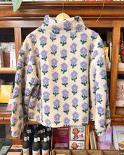 Floral Sherpa Half-Zip Pullover