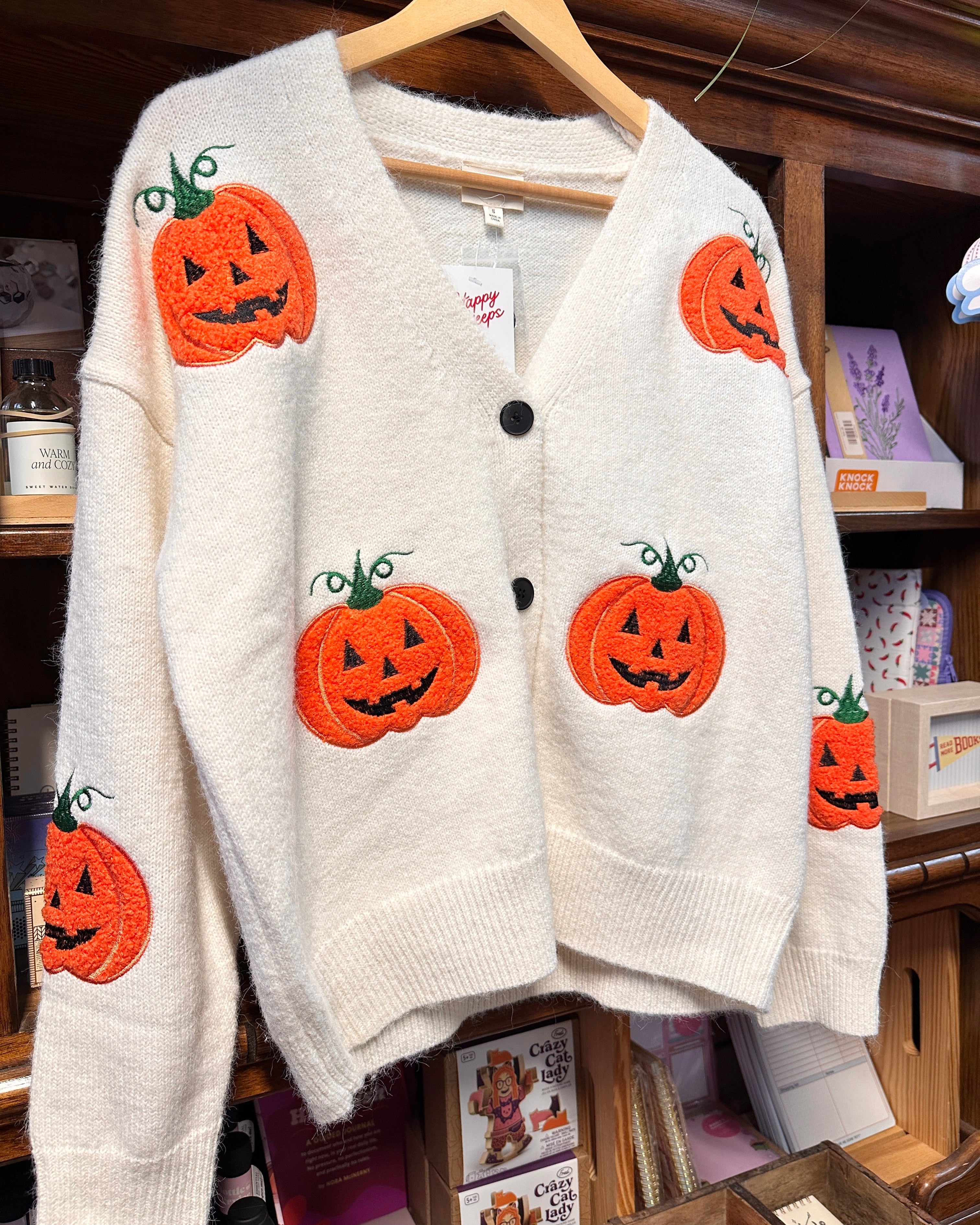 Halloween Pumpkin Knit Cardigan