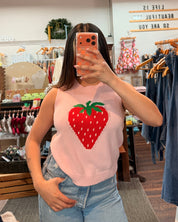 Strawberry Knit Vest
