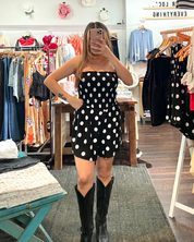 Polka Dot Smocked Romper