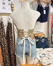Sage Tapestry Corset Top