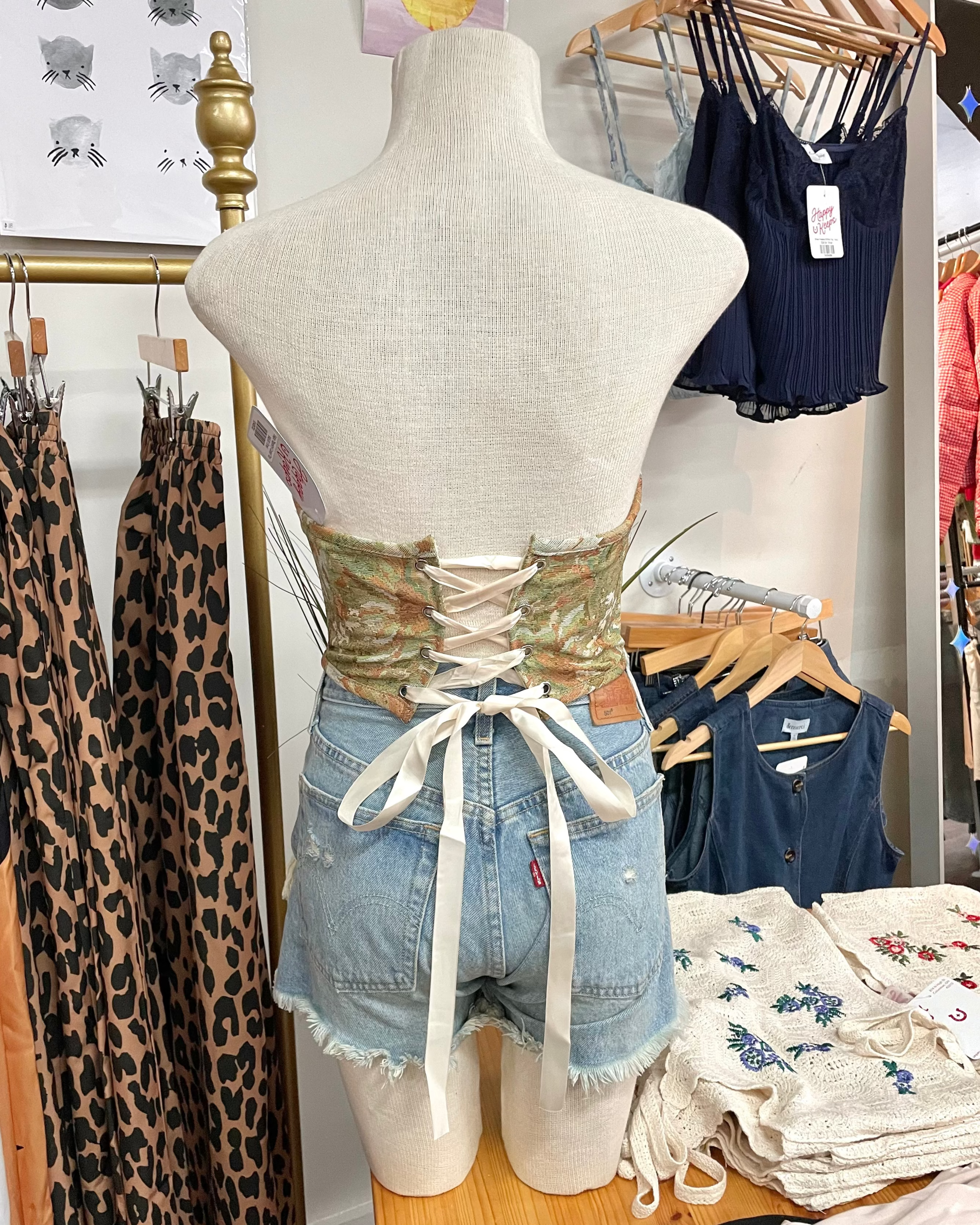 Sage Tapestry Corset Top