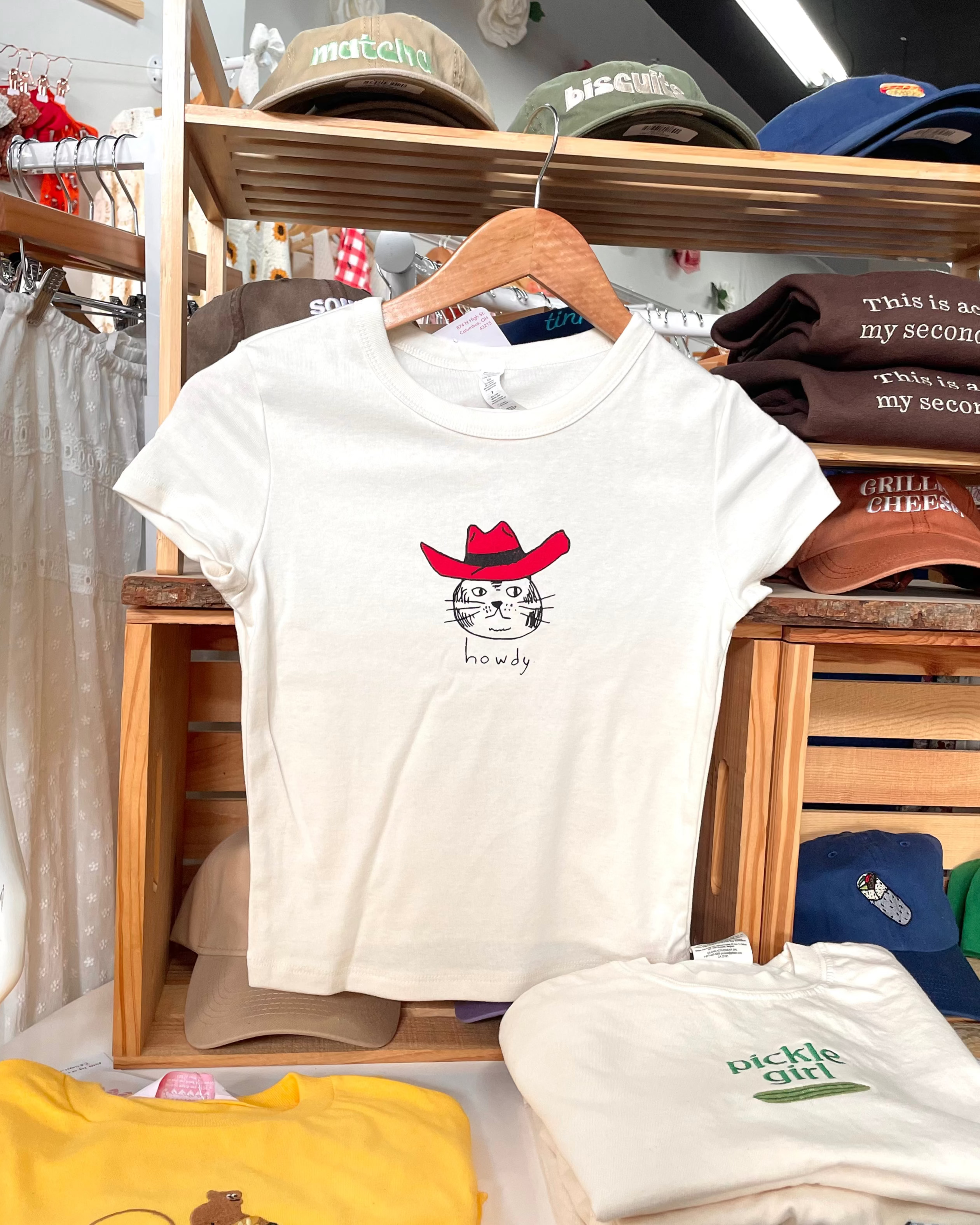 Howdy Cat Women's Baby Tee