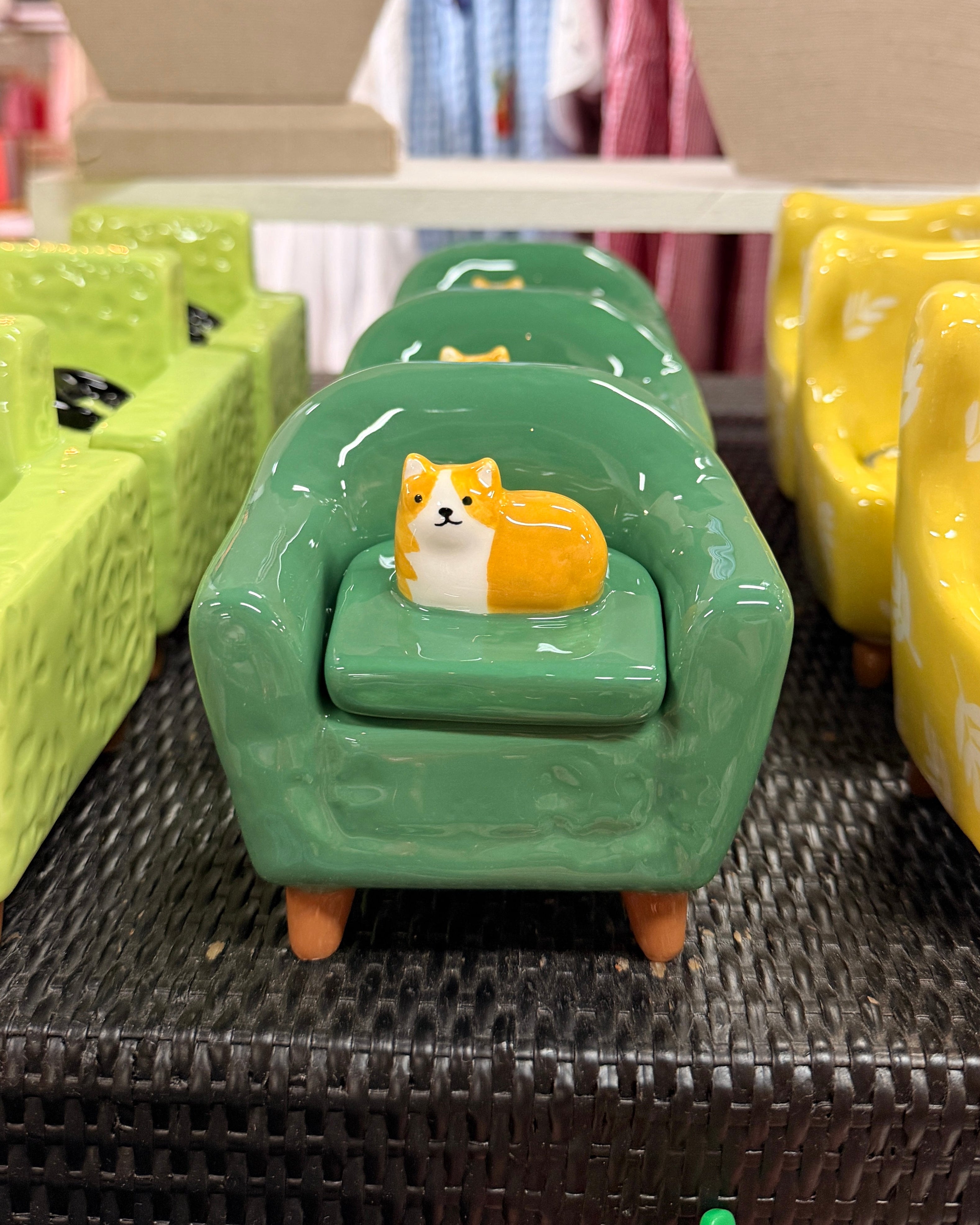 Orange Cat Loaf Chair Trinket Box